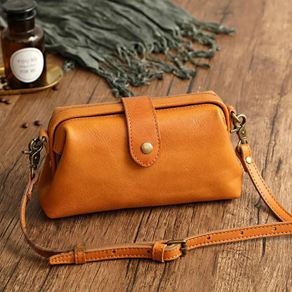 Women’s Genuine Leather Shoulder Bag 2024 Trendy Brand Small Buckle Messenger Bag Fashion Ladies Crossbody Bags Female Bolsas