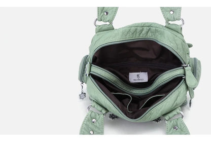 Women Handbags Fashion Satchel Top-handle Handbag PU Shoulder Bag 10.6"x8.3" Dumpling Pack Multi-pockets Shoulder Bags