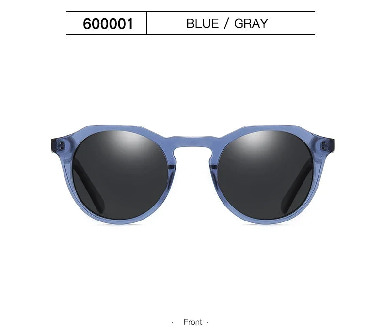 Fashion Acetate Polarized Sunglasses Round Vintage  Shade UV400 New Men/Women Retro Sun Glasses 600001S