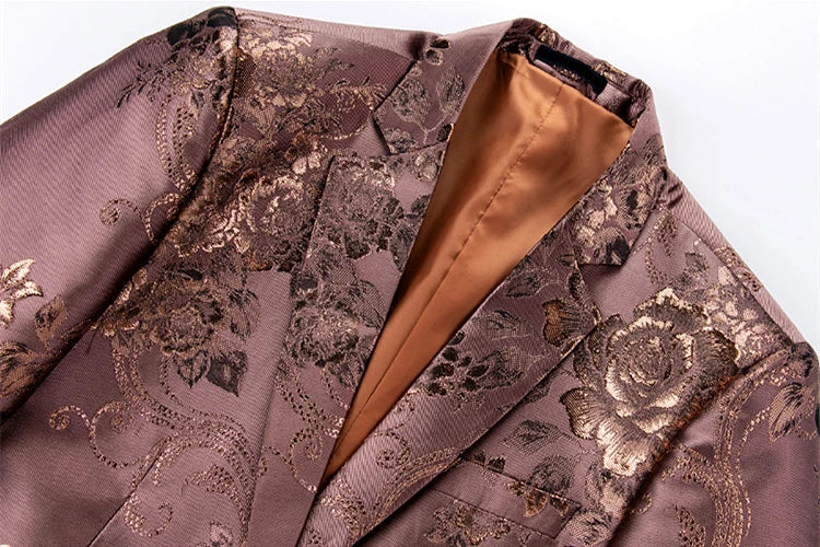 2026 New Men's Dark Brown Suit Jacket, Wedding Business Dress Coat, Slim Blazers, Costume, Asian Size, M-5XL, 6XL