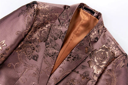 2026 New Men's Dark Brown Suit Jacket, Wedding Business Dress Coat, Slim Blazers, Costume, Asian Size, M-5XL, 6XL