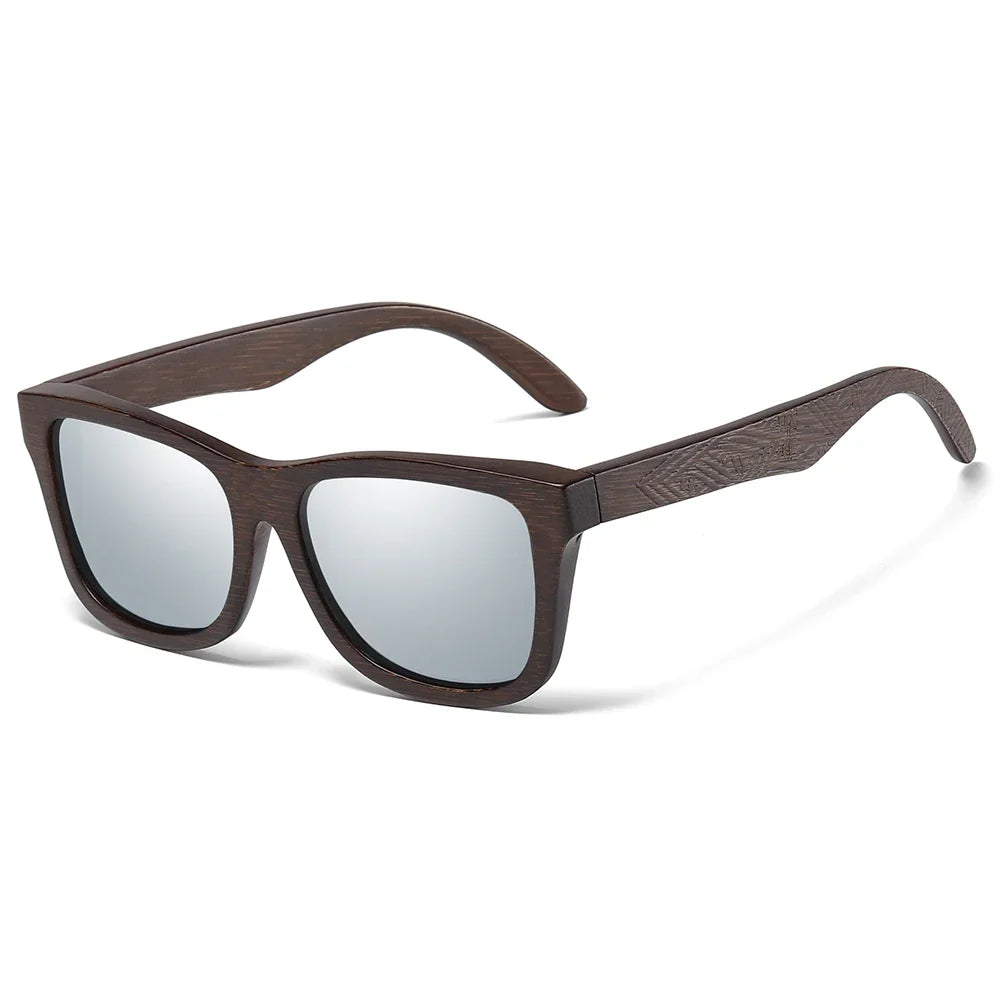 Retro Fashion Bamboo Wood Polarized Sunglasses Driving Square Style SunGlasses Male Goggle Cat.3 Women Men Brand Designer