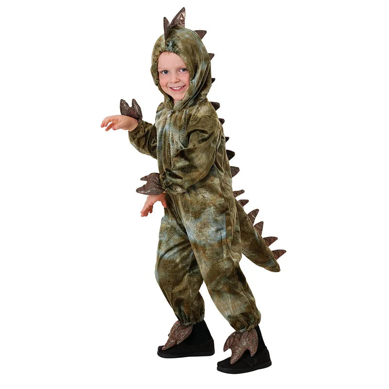 2-8Y Toddler Kids Child Dinosaur T-Rex Costume Cosplay for Boys Halloween Purim Party Disfraz Fantasia Dress Up Hoodie Jumpsuit