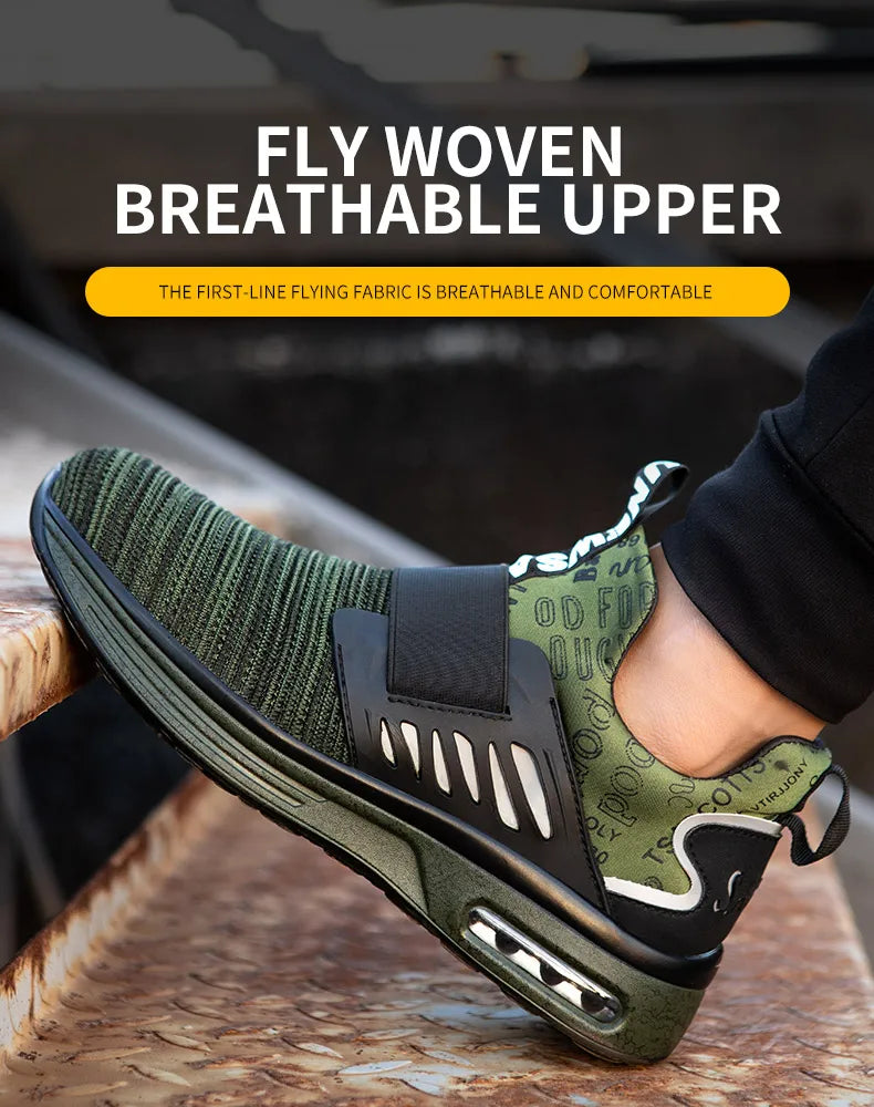 Industrial Safety Shoes With Steel Toe Cap Indestructible Cushion Work Shoes For Men Protective Security Boots Women Footwear