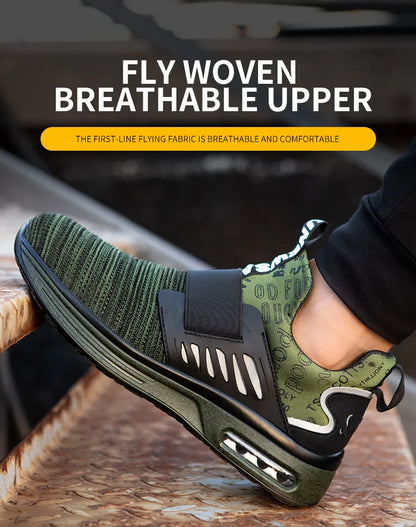 Industrial Safety Shoes With Steel Toe Cap Indestructible Cushion Work Shoes For Men Protective Security Boots Women Footwear