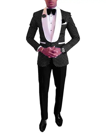 Custom Made Groomsmen Notch Satin Lapel Groom Tuxedos Black Men Suits Wedding Best Man 2 Pieces ( Jacket + Pants + Bow Tie) B859
