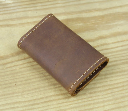 Handmade Vintage Genuine Leather Key Holder Men keyChain Cover Leather Key Wallet Men key case bag Women Key Organizer