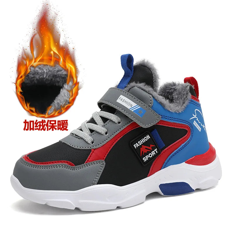 Men Boots Winter Waterproof Snow Shoes with Fur Plush Warm Men Snow Boots Spring Footwear Comfortable Adult Casual Shoes