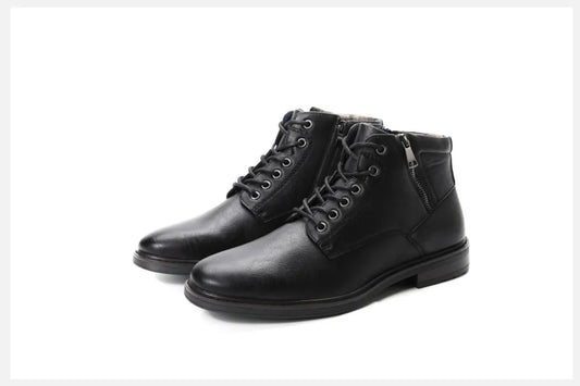 2026 Autumn/ Winter Men Boots Zip Lace-up Ankle Boots Smart Business Work Office Dress Shoes  Man Shoes
