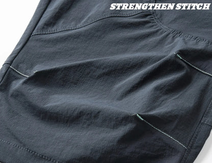 Below Knee Length Summer Waterproof Shorts Mens Quick Drying 3/4 Capri Pants Hiking Walking Sports Outdoor Nylon Shorts