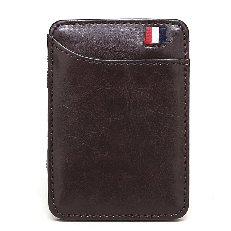 Ultra Thin Men's  PU Leather Mini Small Magic Wallet Money Cash Card Holder Purse  Money Case for Men Women Business Slim 2023