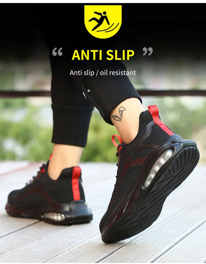 Industrial Safety Shoes With Steel Toe Cap Indestructible Cushion Work Shoes For Men Protective Security Boots Women Footwear