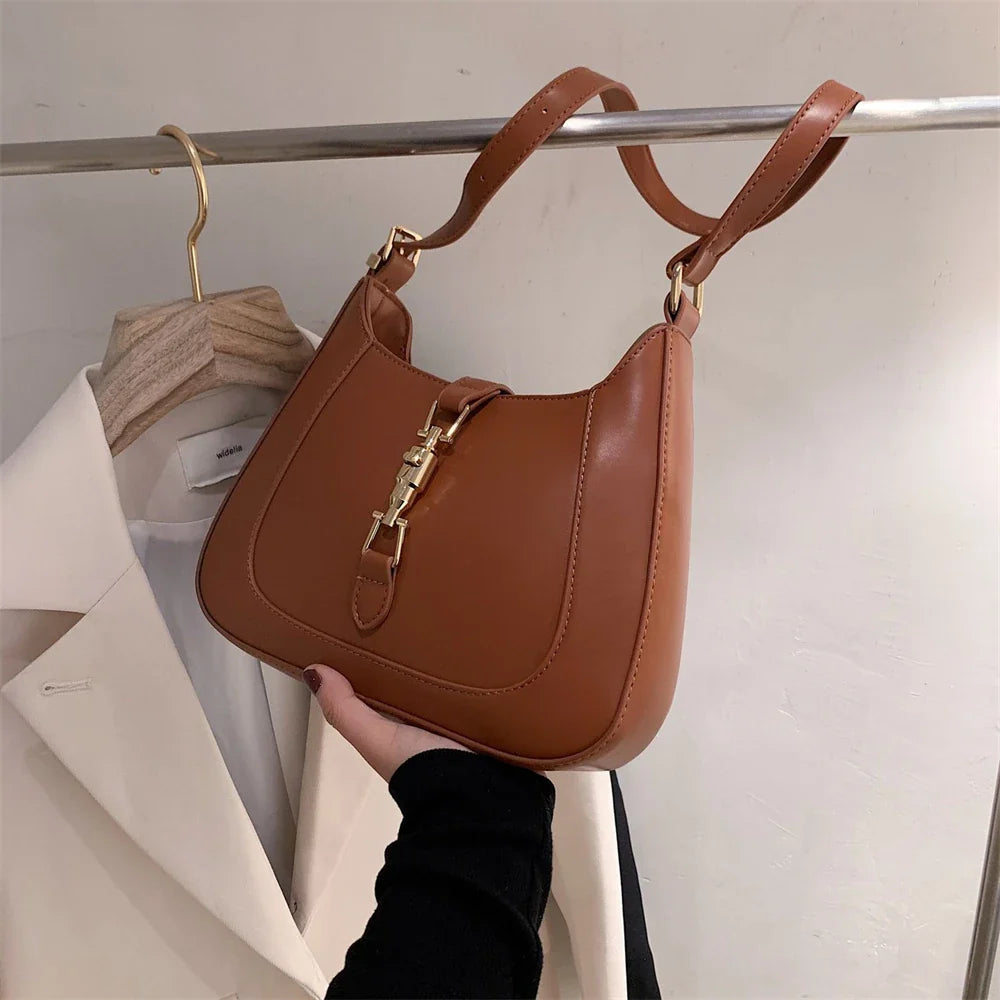 Top Quality Luxury Brand Purses and Handbags Designer Leather Shoulder Crossbody Bags for Women Dual Straps Underarm Sac A Main