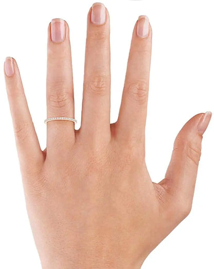 Bague Moissanite en Or Rose 18 carats plaqué, test de diamant réussi, taille ronde excellente, total 0,27 carat, par ATTAGEMS, pour filles, bijoux de cocktail