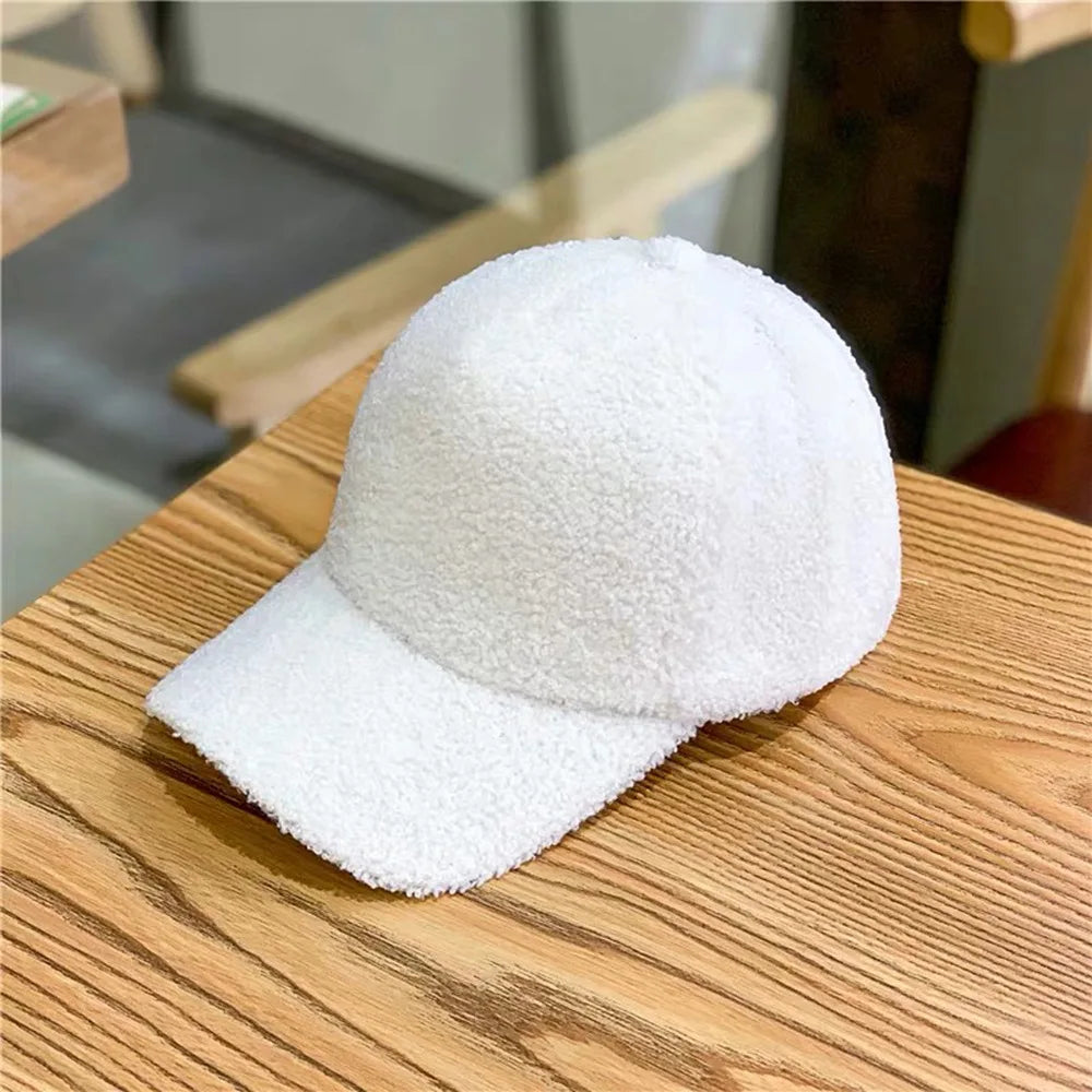 Winter Caps for Women Men Wool Baseball Cap Thicken Warm Pure Color Casquette Hat Men Women Hats Wholesale