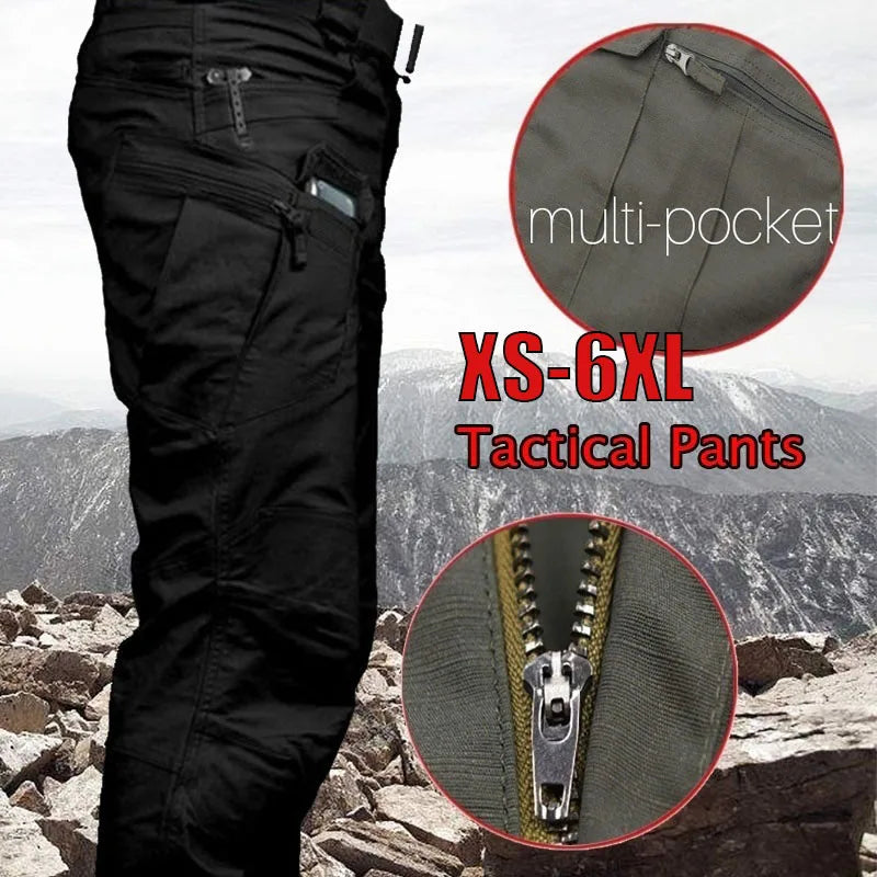2024 Mens Lightweight Tactical Cargo Pants Elastic Breathable Multiple Pocket Trousers Outdoor Joggers Pant Tactical Pants 6XL