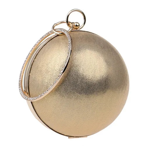 Women Evening Bags Rhinestones Small Day Clutch Shoulder Chain Ball Design Party Wedding Handbags For Female Purse