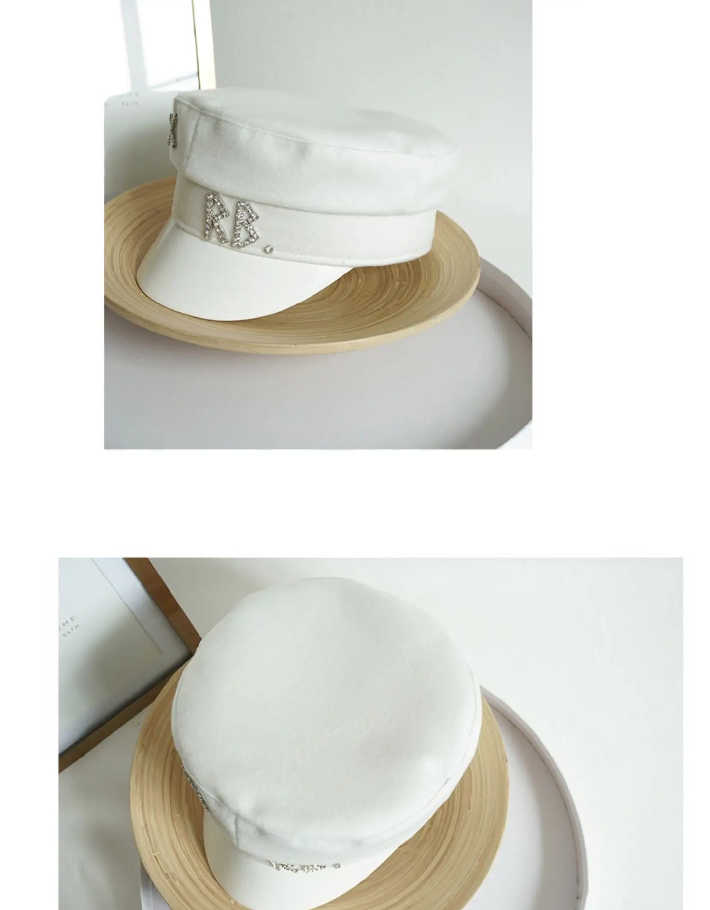 New Women Hats Crystal baker boy hat Wool Newsboy Caps Female Flat Militray Caps Visor S-XL