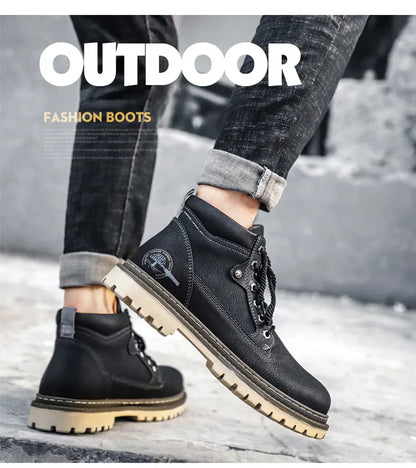 Brand Men Super Warm Snow Boots Winter Men's Ankle Boots Waterproof Short Boots Outdoor Sneakers Autumn Men's Motorcycle Boots