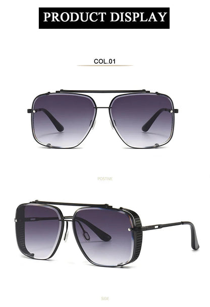 New Punk Sunglasses For Men Fashion Square Vintage Steampunk Glasses Luxury Oculos De Sol Masculino Luxe Lunette De Soleil Homme