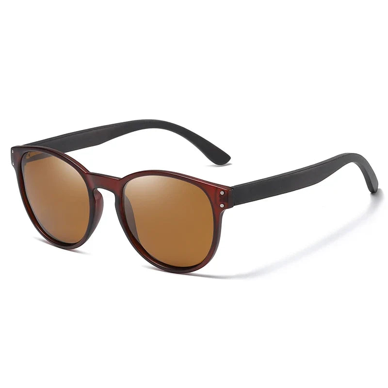 Polarized Sunglasses Men Women S5091 Brand Wooden Sunglasses Women Round Frame Classic Sunglasses