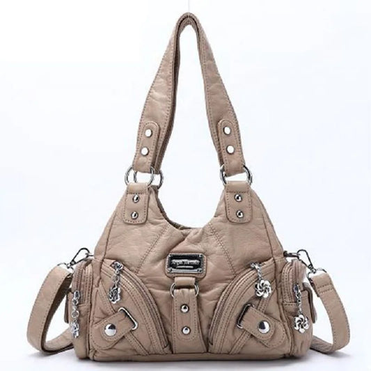 Women Handbags Rose Soft Tote Bag Small Top-handle Purse Fashion Satchel Multi-Pockets Shoulder Bag Hobos Phone Pack