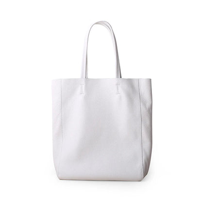Genuine Leather Bag Women Casual Tote Female Luxury Simple Fashion Handbag Lady Cowhide Leather Daily Use Shoulder Shopping Bag