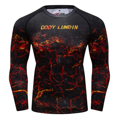 Cody Lundin Fashion Sublimation Print Rashguard Compression Gym Long Sleeves Muscle Running Boxing Shirts Jiu Jitsu Gi T-shirts