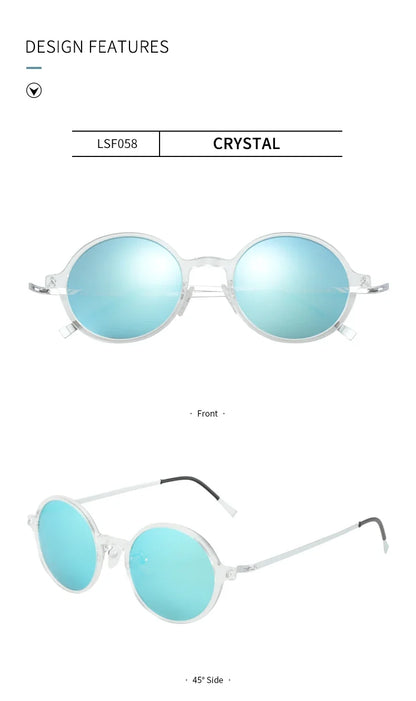 Nylon Titanium Sunglasses Men Retro Small Round Driving Polarized Sun Glasses for Women Mirrored UV400 Shades Eyewear
