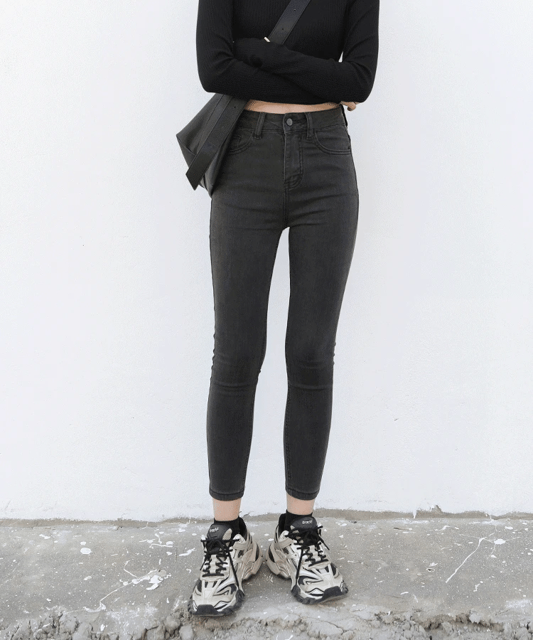Women Jeans Retro High Waist Stretch Pencil Denim Pants Elastic for Woman Female Trousers Autumn Winter Ladies