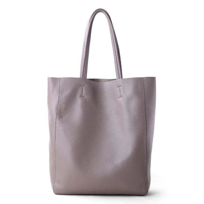 Bag Women 2022 New Summer Genuine Leather Tote Female Casual Fashion Simple Underarm Shoulder Bag Large Capacity Shopper Handbag