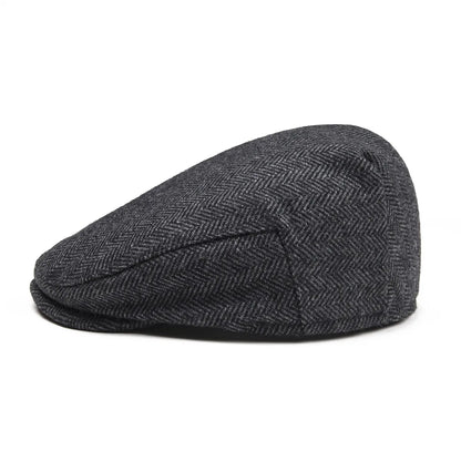 Kids Flat Caps Herringbone Woolen Tweed Small Size Boy Girl Newsboy Caps Infant Toddler Youth Beret Hat for Children