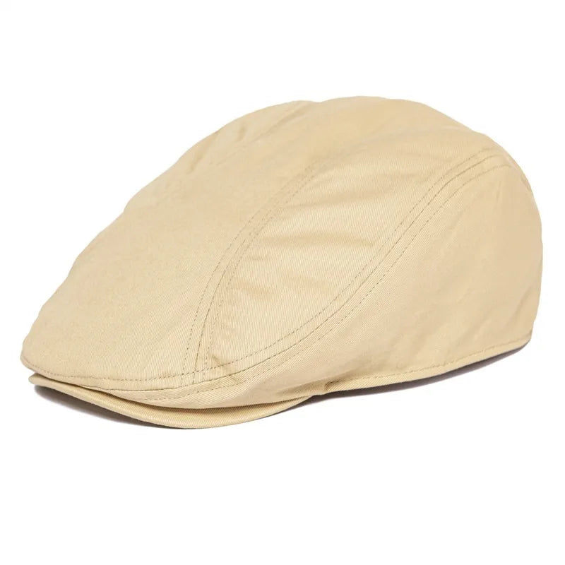 Men's 100% Cotton Newsboy Caps High Quality Classic Flat Cap Gatsby Ivy Golf Cabbies Hat for Male Trucker Driver Hats