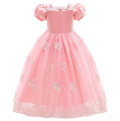 Girl Cosplay Princess Aurora Rapunzel Dress Up Kids Christmas Halloween Tulle Fancy Costume for Children Girls Birthday