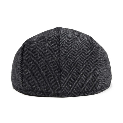 Kids Flat Caps Herringbone Woolen Tweed Small Size Boy Girl Newsboy Caps Infant Toddler Youth Beret Hat for Children