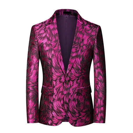 2026 New Red Men's Suit Jacket, Wedding Brands Dress Coat, Stylish Slim Man Costume Homme Single-Breasted Asian Sizes  Blazer