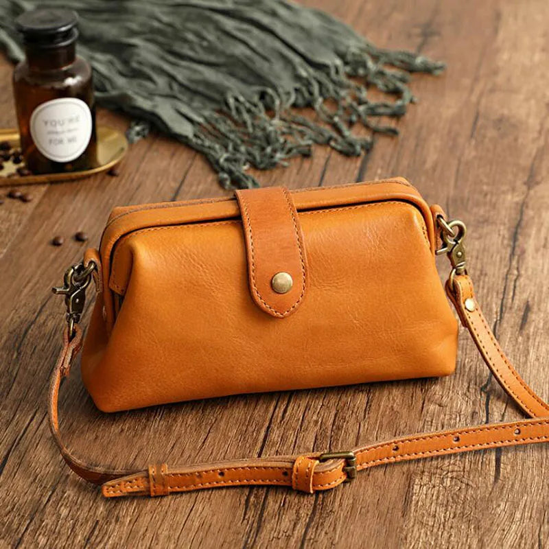 Women’s Genuine Leather Shoulder Bag 2024 Trendy Brand Small Buckle Messenger Bag Fashion Ladies Crossbody Bags Female Bolsas
