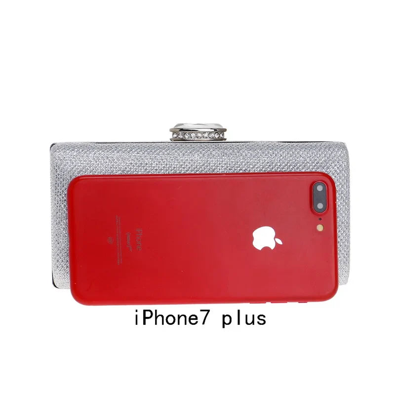 Women Evening Bags Rhinestones Small Day Clutch Shoulder Chain Ball Design Party Wedding Handbags For Female Purse