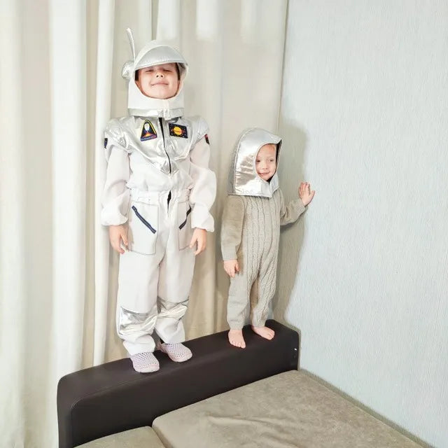 Deluxe Boys Girls White Space Astronaut Costume Suitable For Book Week Halloween Carnival Out Space Themed Party Kids Costumes