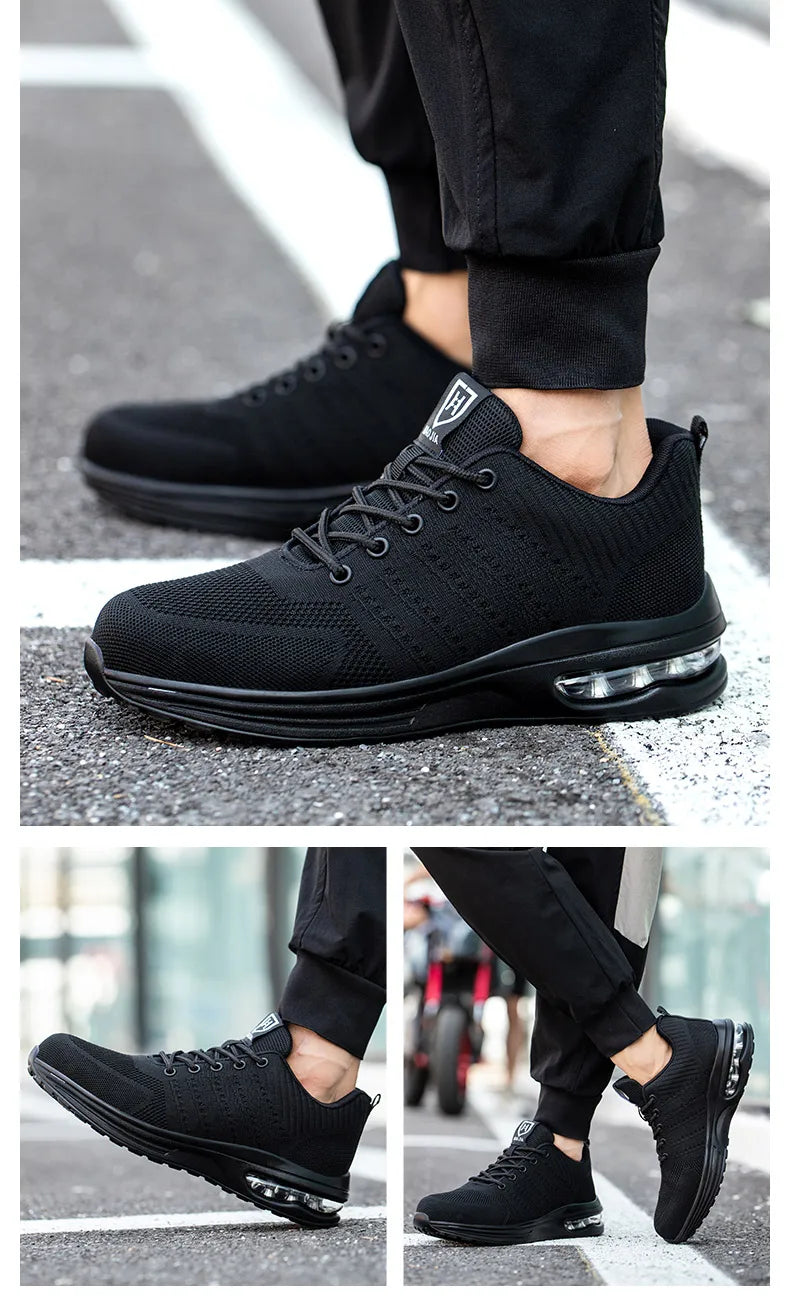 Industrial Safety Shoes With Steel Toe Cap Indestructible Cushion Work Shoes For Men Protective Security Boots Women Footwear