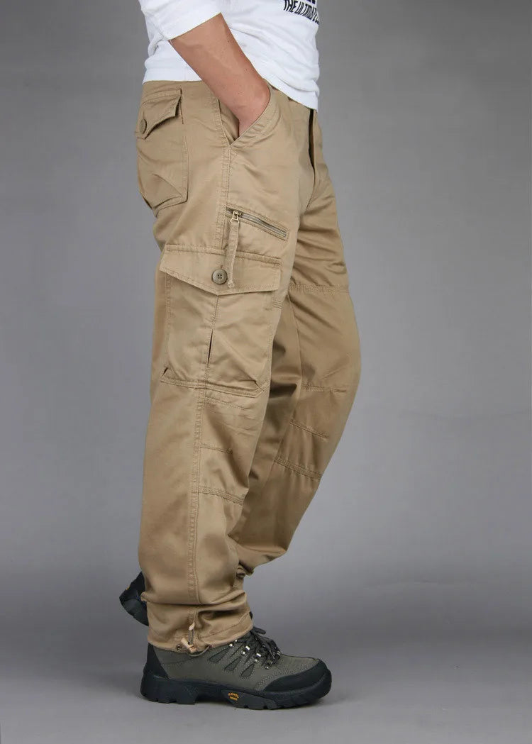 Spring Cargo Pants Men Multi Pockets Tactical Pants Male Autumn Outwear Streetwear Army Straight Slacks Casual Long Trousers
