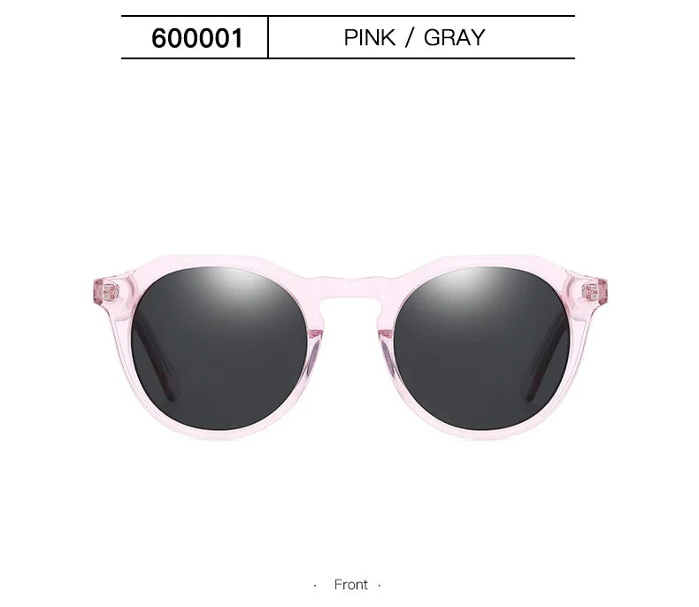 Fashion Acetate Polarized Sunglasses Round Vintage  Shade UV400 New Men/Women Retro Sun Glasses 600001S