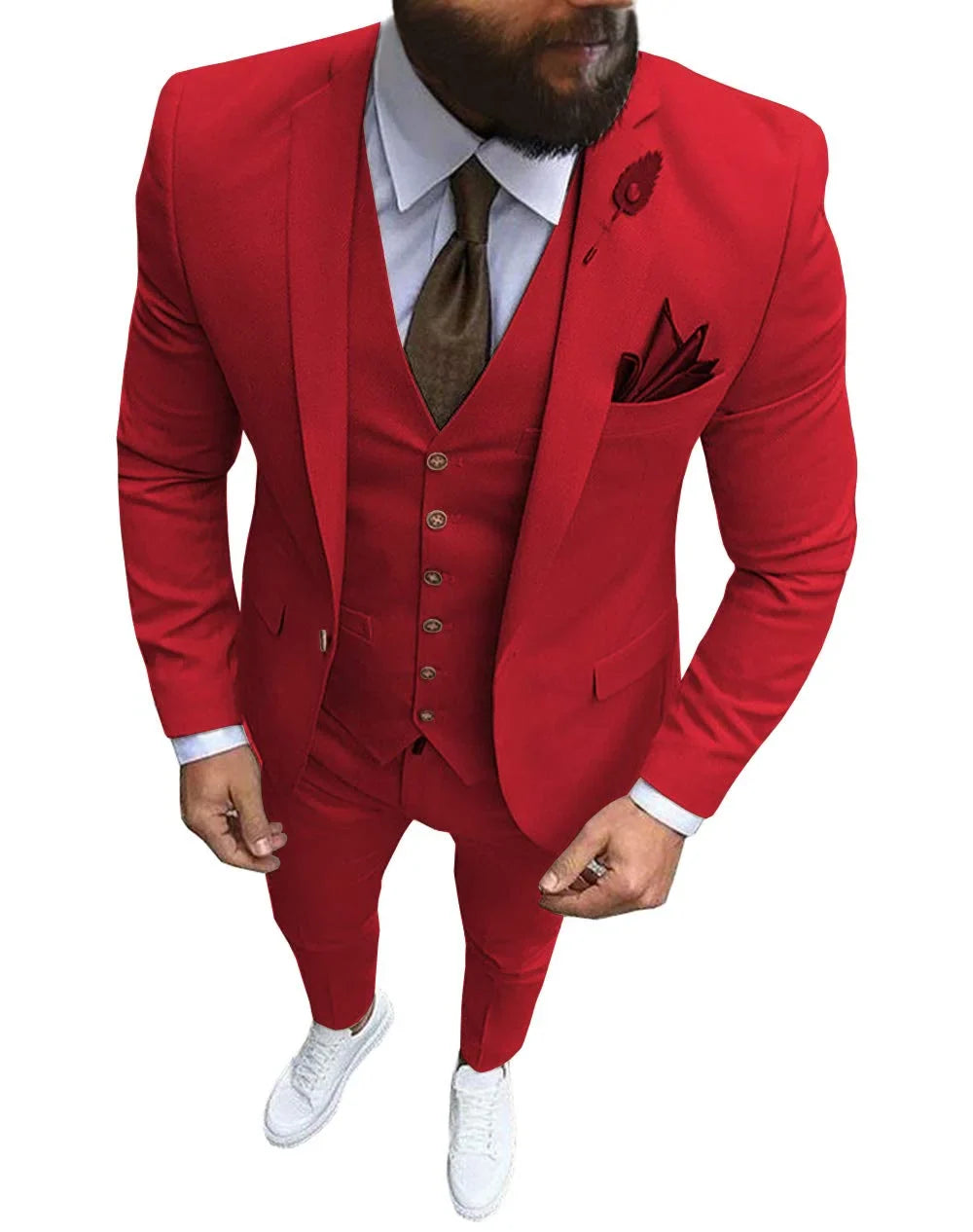 Men's Suits Prom Tuxedo Slim Fit 3 Piece Groom Wedding Suit For Men Custom Blazer Terno Masuclino 3 Pieces (jacket+vest+pant)