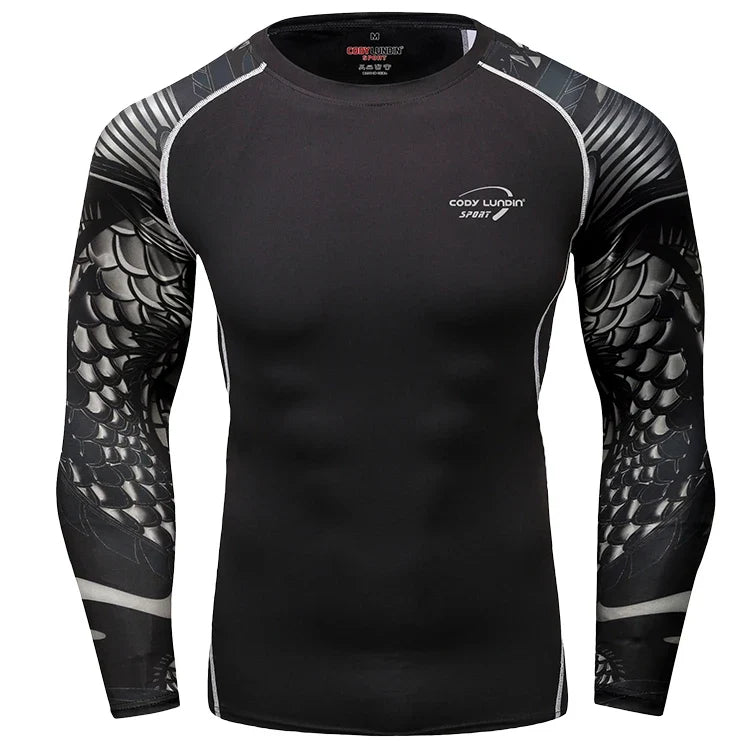 CODY LUNDIN UV Protection Long Sleeve Swim Rashguard For Men Swimsuit Quick Dry Surf Driving Mens Sublimation T Shirt Gym Tops