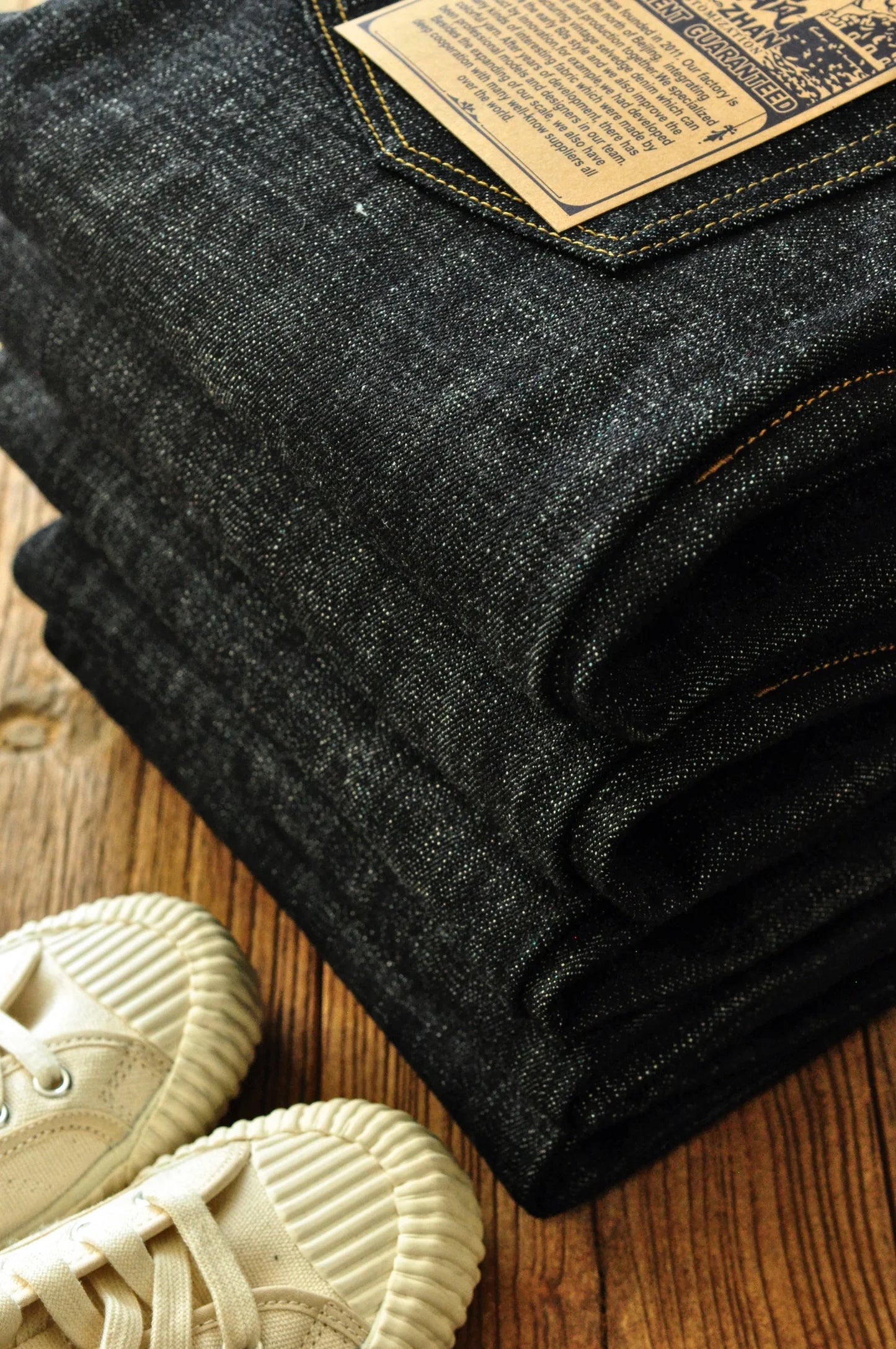 308XX-BO-Wind Jeans for Men Furinkazan Selvedge raw denim Jeans Mens Jeans 66 MODE Fit 16.8 OZ Silver-plated Buttons