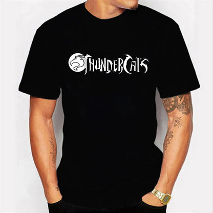 Luminous T-shirt Mens Fashion Casual Short Sleeve Round Neck Tops Mens Clothing Hipster Glowing ThunderCat T-shirt