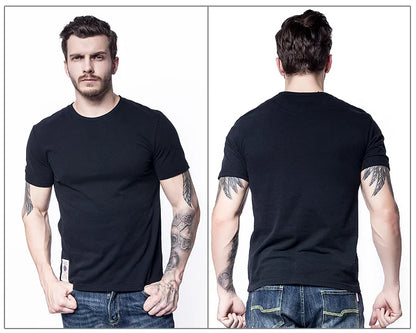 New Men Cotton Solid T-Shirt Mens Short Sleeve T-shirt Multi Pure Color Fancy Yarns T Shirt Color Wine White Blue