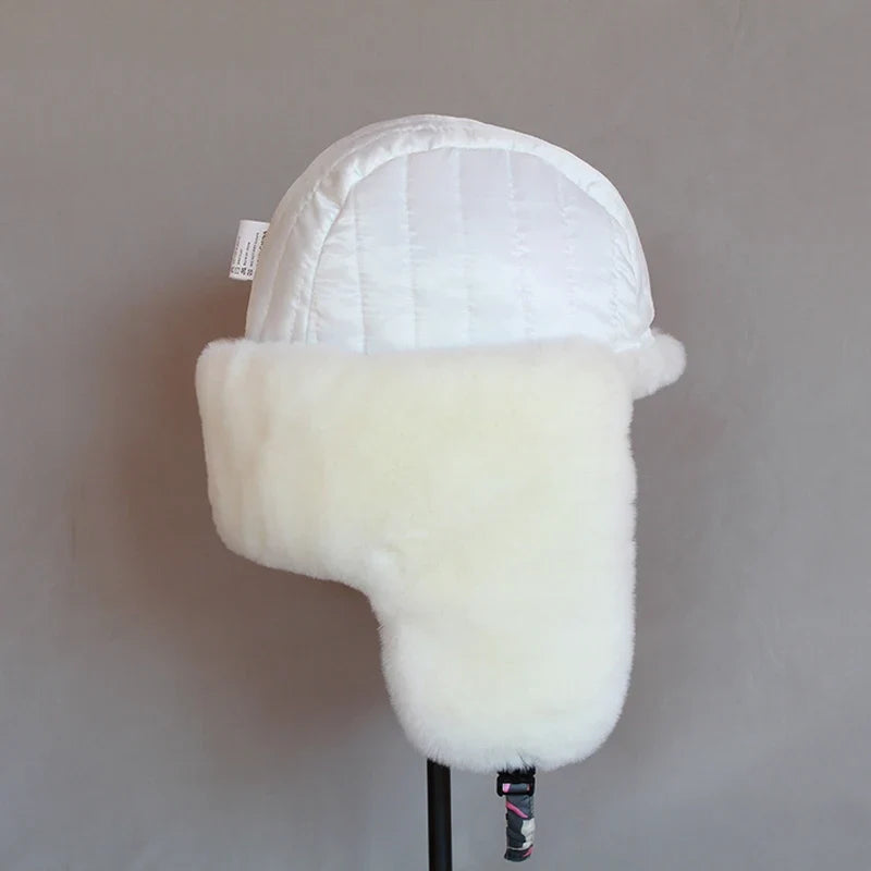 Men Women Russian Bomber Hat Winter Trooper Earflap  Hat Trapper Unshanka Faux Fur Hat