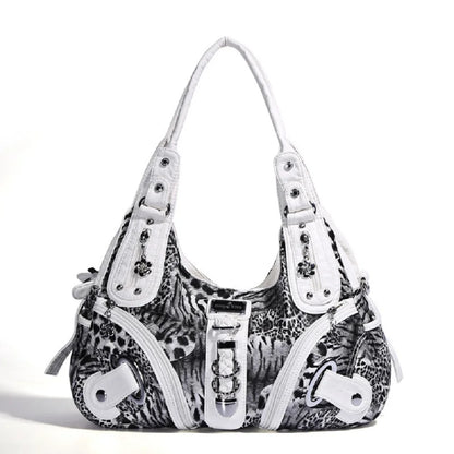Vintage Bag Women Handbags Brown Leopard Shoulder Bag Top-handle Handbag Fashion Satchel Dumpling Shoulder Bag Tote Hobos