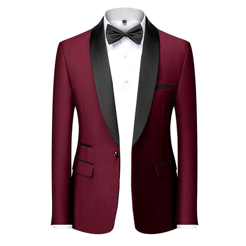 2026 Men's Skinny Terno Masculino, Formal Slim Fit Tuxedo Prom Suit / Male Groom Wedding Blazers High Quality Dress Jacket Coat